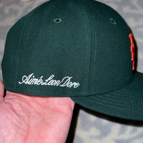 ⚾️NY Mets⚾️ NWOT S7.5 Limited Edition Aime Leon Dore Dark Green/Orange Hat. - Picture 2 of 5